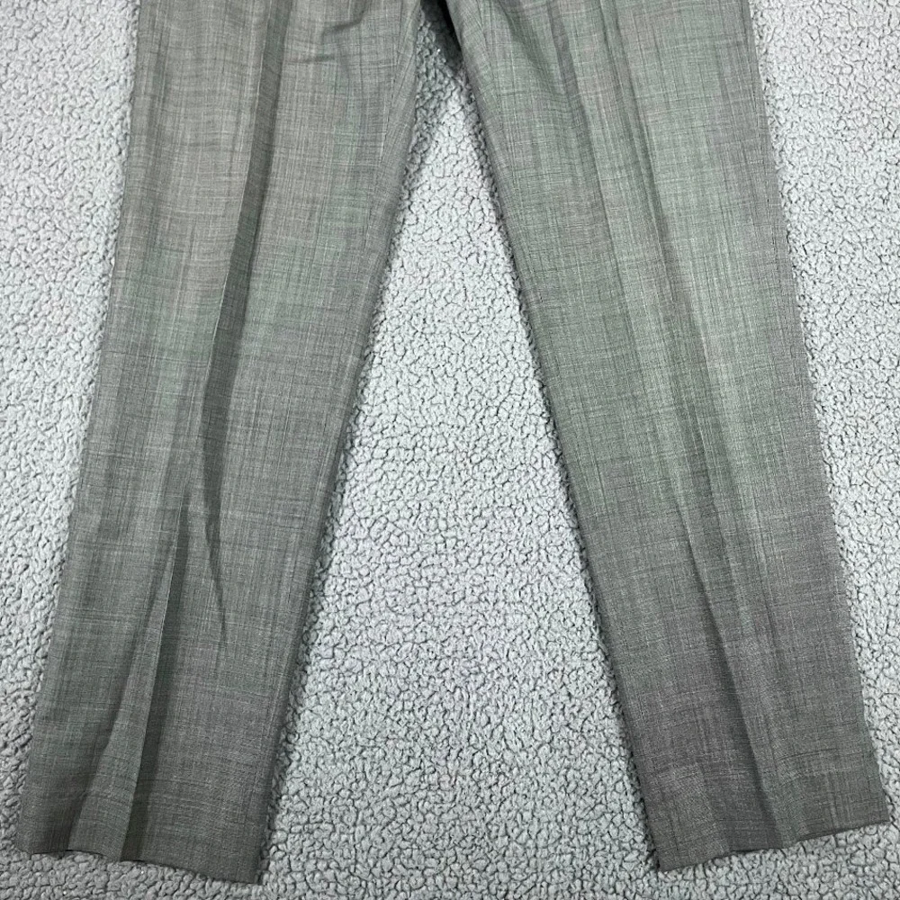 Banana Republic Mens 32x34 Tailored Slim Fit 100% Wool Dress Pants Grey Taupe